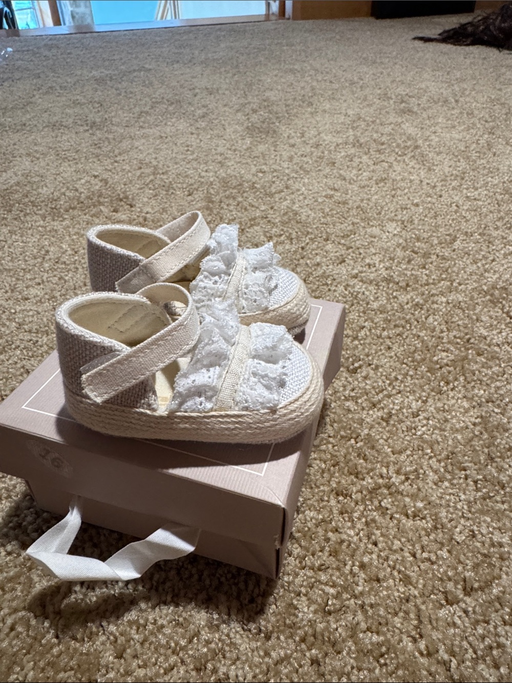 Mayoral White Lace Baby Espadrille Walker Shoes